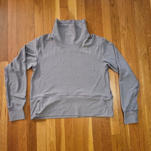 Lululemon Ready to Rulu Heathered Asphalt Grey Pullover Funnel Neck Soft, Sz 8 - Picture 6 of 10
